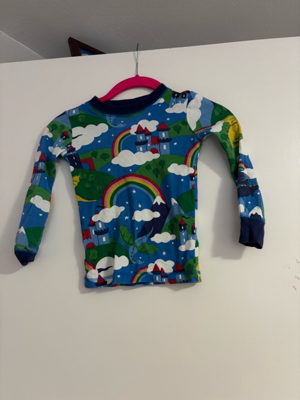 Mini Boden Navy & Blue Rainbow Castle Tee